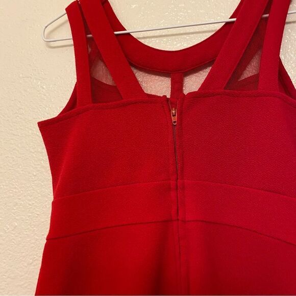 The Children’s Place Girls red dress formal rhinestone beaded collar mesh 6X-7 - Picture 5 of 11